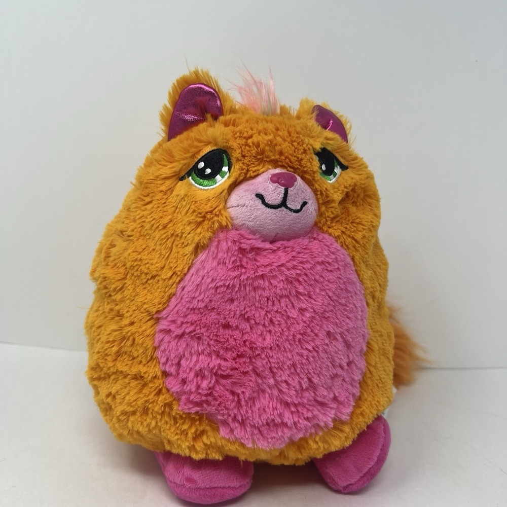 Misfittens Cat Plush Orange Pink Soft Stuffed Animal Toy Cute Collectible Gift